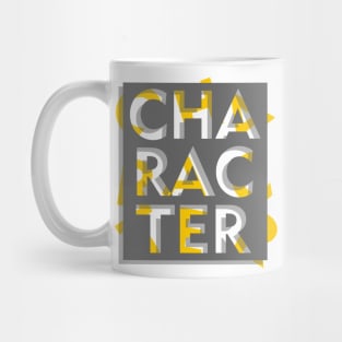 3d effect scrambled letter of character Mug